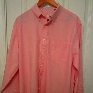 Men's Cotton Light Pink Izod Button Down Size Lg